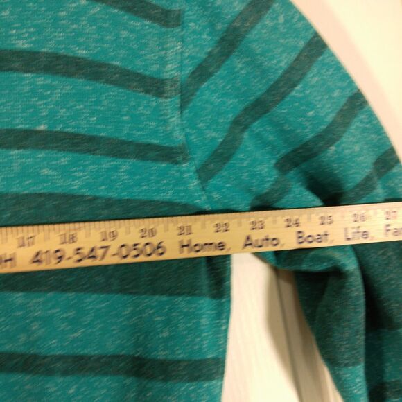 Hurley Buckle BKE hoodie mens M Medium teal long sleeve stripe hooded sweatshirt - Picture 5 of 8